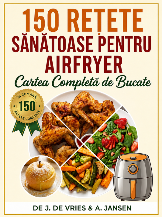 Airfryer Mastery: 150 de Rețete Sănătoase pentru Carne, Legume și Produse de Patiserie în Airfryer