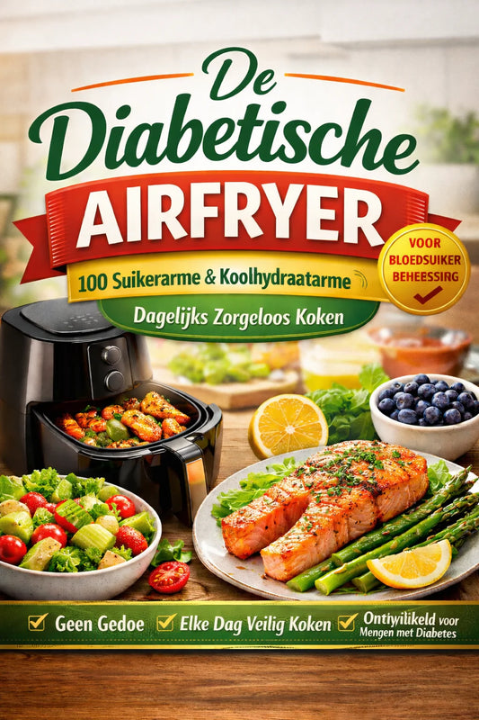 Diabetische Airfryer: 100 Suikerarme en Koolhydraatarme Recepten voor Moeiteloos Koken