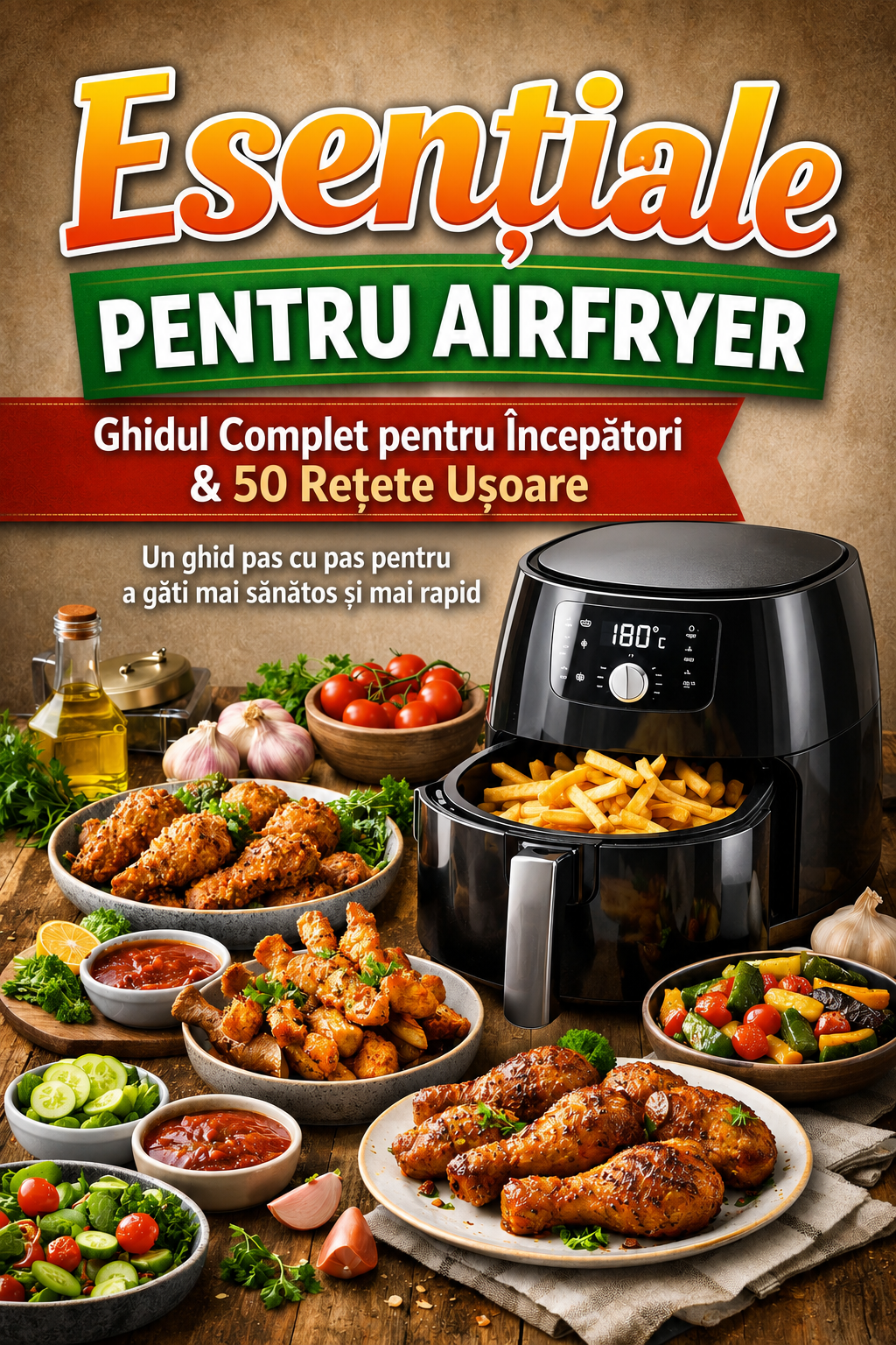 Airfryer Essentials – 50 de Rețete Ușoare și Sănătoase (E-book)