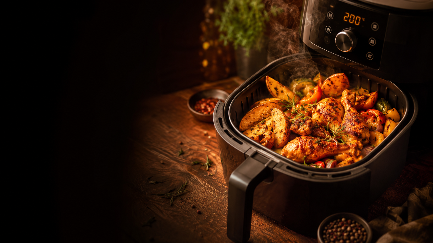 Knapperig airfryer gerecht